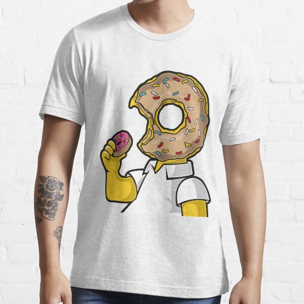 The Simpsons Men's Graphic Tee Shirt Homer Donut, Sizes S-3XL, Mens T-Shirts  