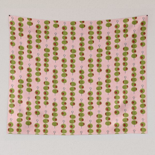 Item preview, Martini cocktail olives  - olives on a stick (pink) designed and sold by littlearrow.
