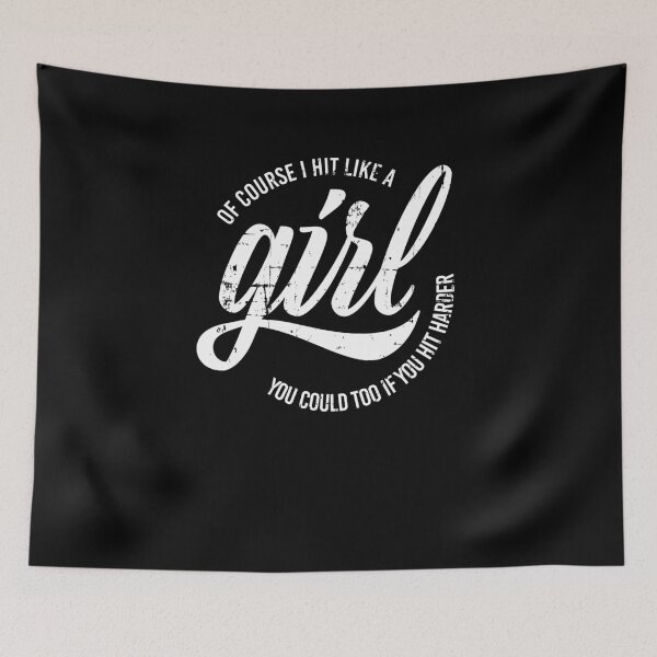 Item preview, Hit Like A Girl Boxing girls kickboxing Thai boxing designed and sold by jeffded.