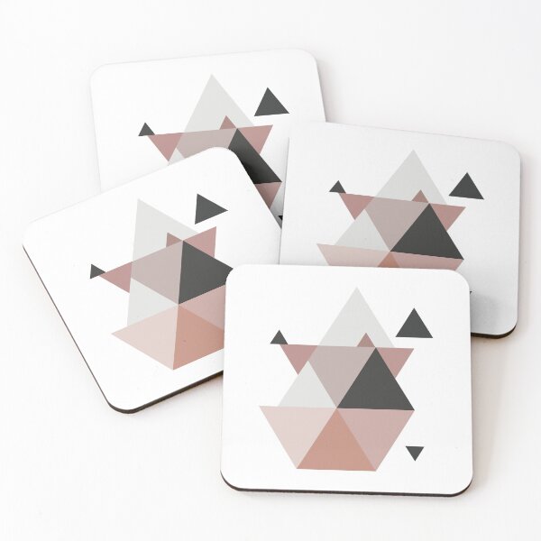 Item preview, Geometric Triangle Compilation with Rose Gold designed and sold by designclaw.