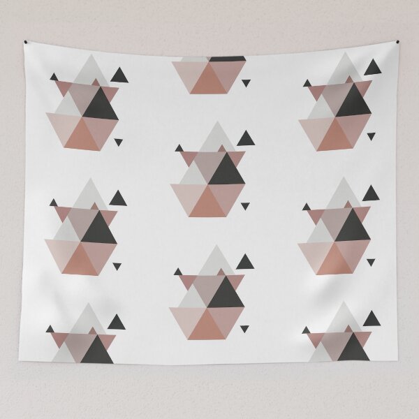 Item preview, Geometric Triangle Compilation with Rose Gold designed and sold by designclaw.