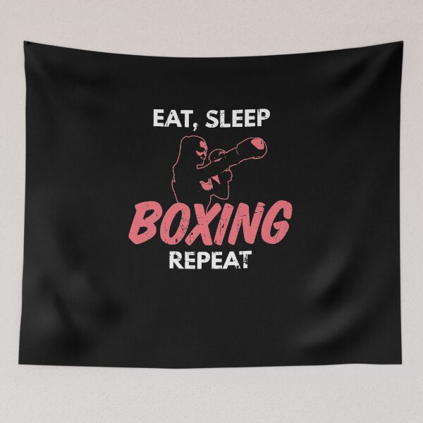 Item preview, Eat Sleep Boxing Repeat boxer kickboxing Thai boxing designed and sold by jeffded.