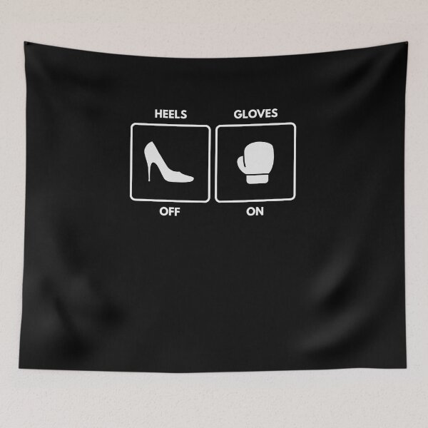 Item preview, Heels Off Gloves On Boxing girls kickboxing designed and sold by jeffded.