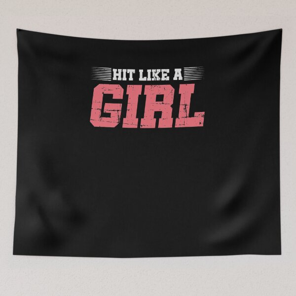 Item preview, Hit Like A Girl Boxing girls kickboxing Thai boxing designed and sold by jeffded.