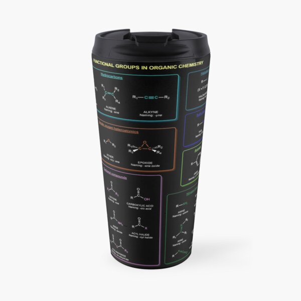 Functional groups in organic chemistry  are structural features distinguish one organic molecule from another Travel Mug