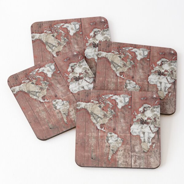 Item preview, Red World Map designed and sold by Diego Tirigall.