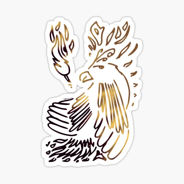 Flaming Phoenix Sticker
