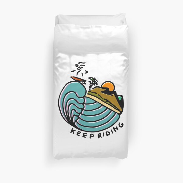Sufer at Dusk Duvet Cover