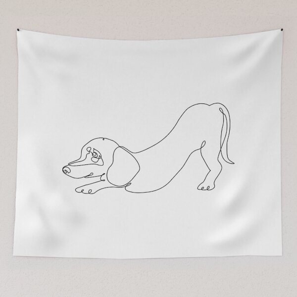 Item preview, One line Dachshund Downward Dog designed and sold by Huebucket.