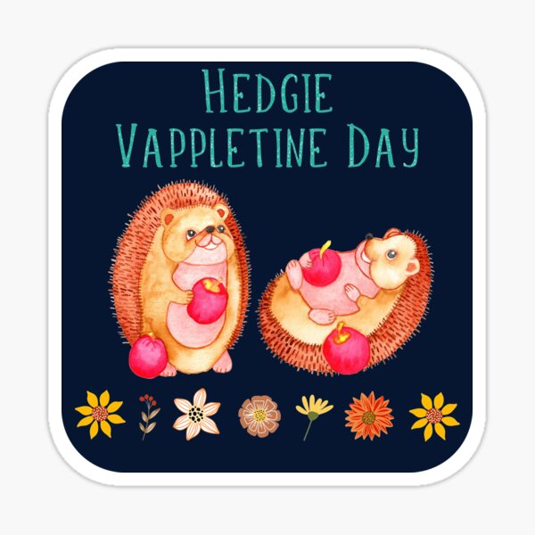 Hedgehog Valentines Day Sticker
