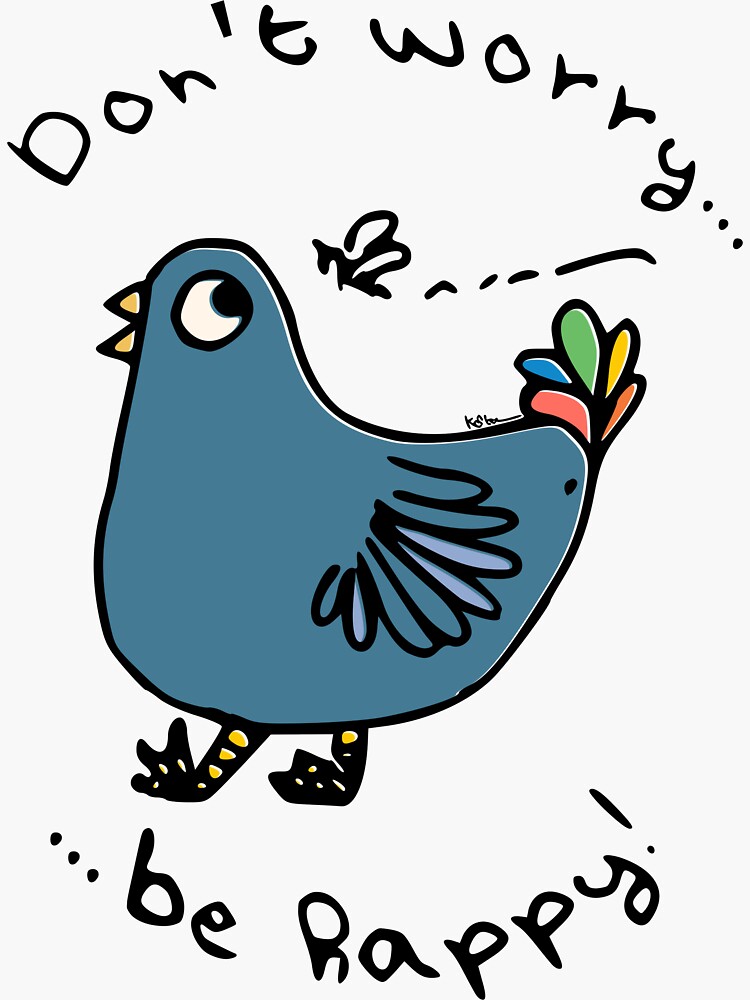 "Happy Chick" Sticker by atelierkota Redbubble
