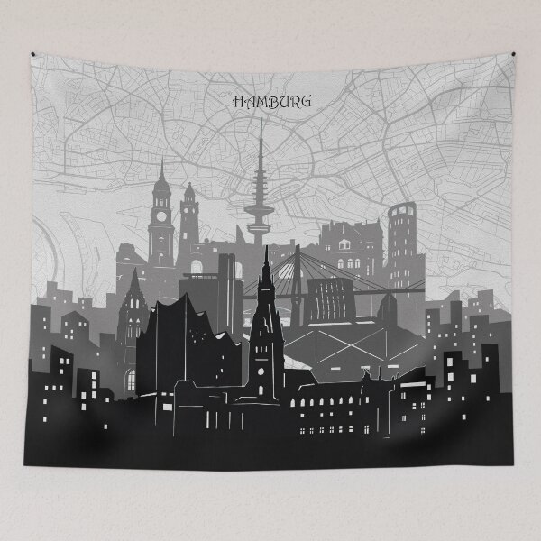 Item preview, hamburg skyline designed and sold by BekimART2.