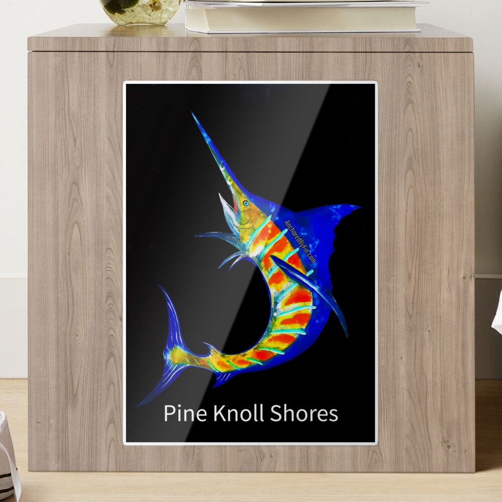 Pine Knoll Shores NC Blue Marlin  Sticker for Sale by barryknauff