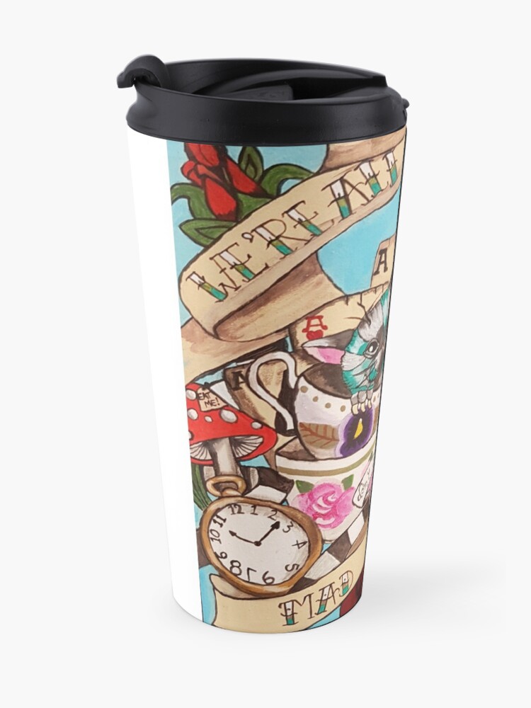 Alternate view of Were All Mad Here (Alice's Adventures in Wonderland) Travel Mug