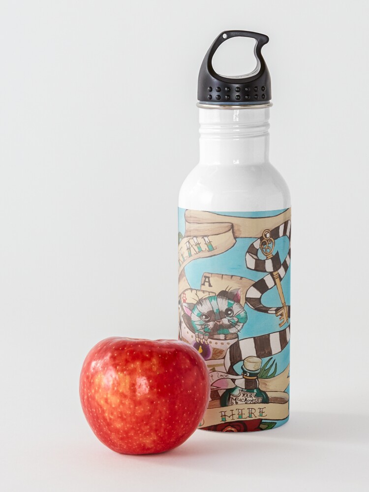 Alternate view of Were All Mad Here (Alice's Adventures in Wonderland) Water Bottle