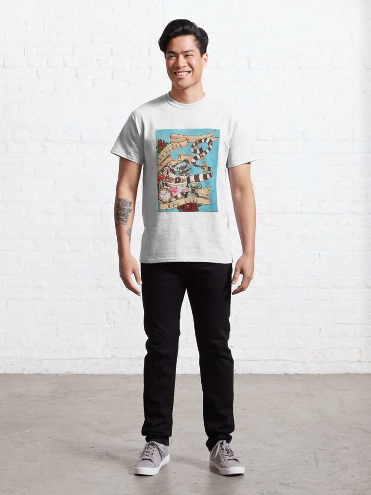 Alternate view of Were All Mad Here (Alice's Adventures in Wonderland) Classic T-Shirt