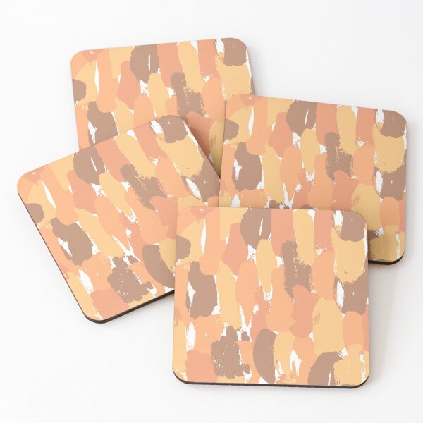 Item preview, Orange and brown abstract pattern white background designed and sold by Jenmag.