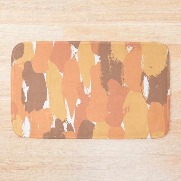 Item preview, Orange and brown abstract pattern white background designed and sold by Jenmag.