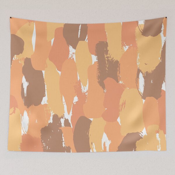 Item preview, Orange and brown abstract pattern white background designed and sold by Jenmag.