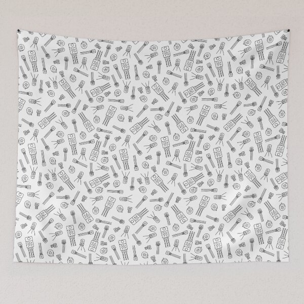 Item preview, Transistors - Black on White designed and sold by Hodgepodge Bricolage.