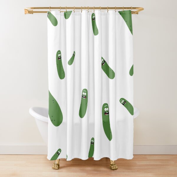 Pickle Rick Shower Curtain