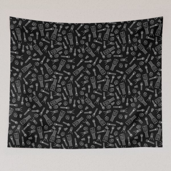 Item preview, Transistors - White on Black designed and sold by Hodgepodge Bricolage.