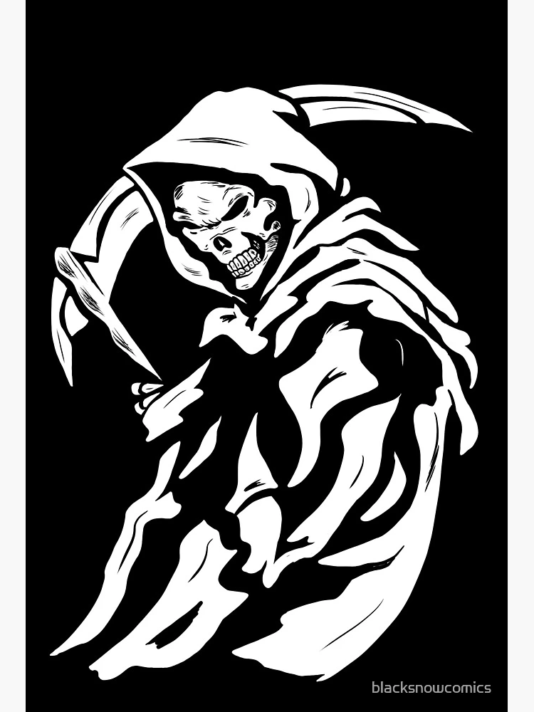 grim reaper 2 Art Board Print by Kaputtkowski Art Shop