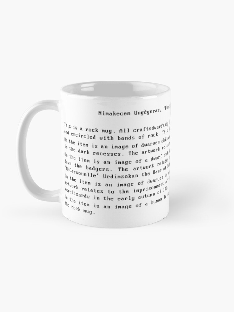 "DWARF FORTRESS ROCK MUG ARTIFACT " Coffee Mug for Sale by DrunkMonk
