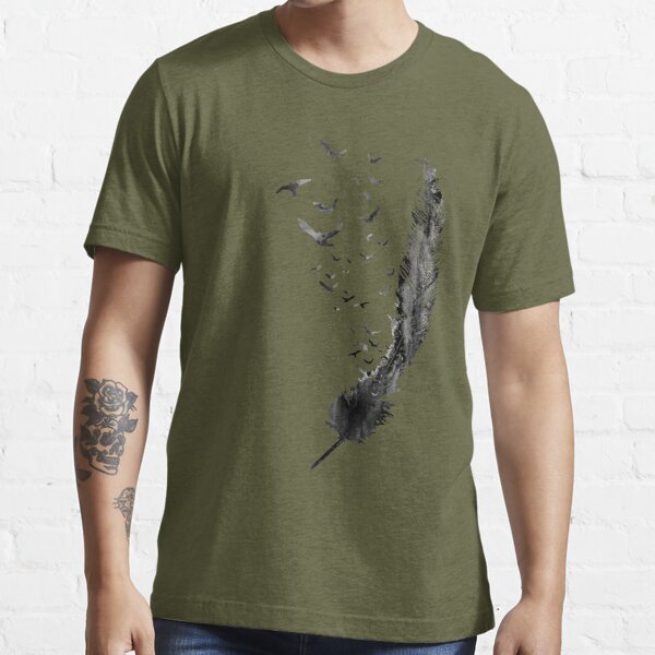 RosaliArt Feather and Birds T-Shirt