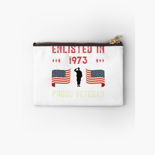 Item preview, Veteran Enlisted 1973 Quote Proud Vet American Flag Served design designed and sold by CreatedByHeidi.