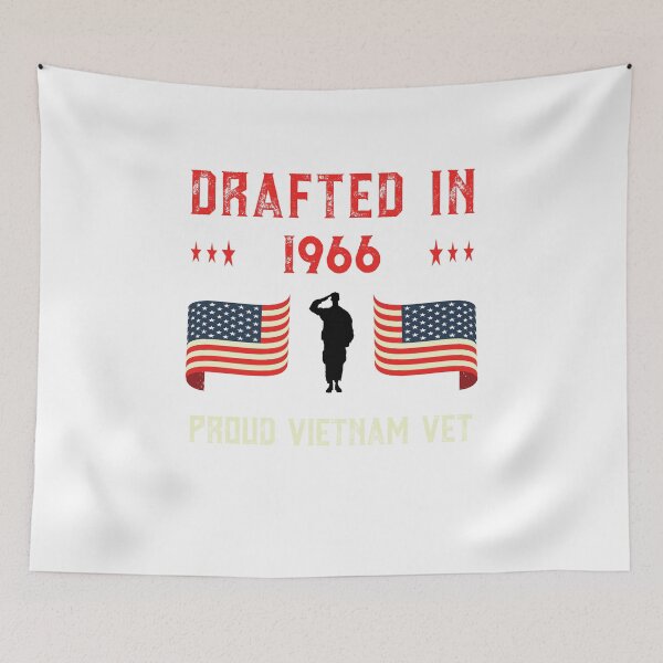 Item preview, Mens Vietnam Veteran Drafted 1966 Draft War Proud American Flag design designed and sold by CreatedByHeidi.