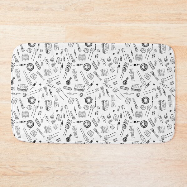 Item preview, Circuit Components - Black on White designed and sold by Hodgepodge Bricolage.
