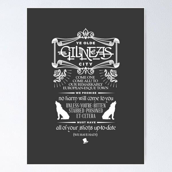Item preview, Werewolf Town - Starting Zone Travel Poster designed and sold by dcmjs.