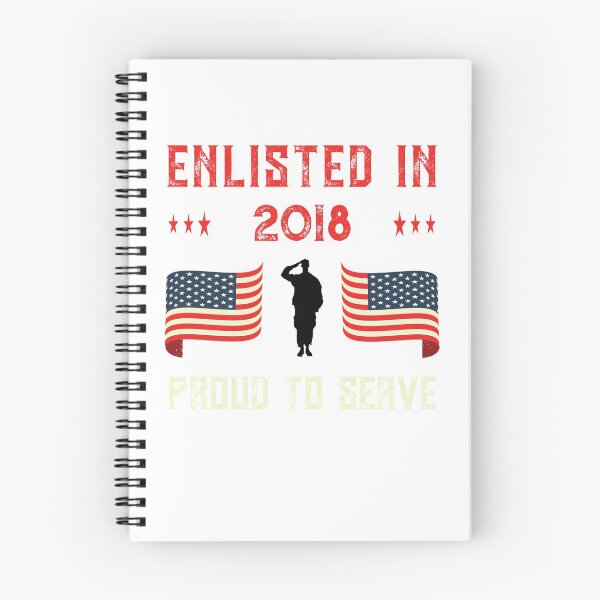 Item preview, Enlisted 2018 Military Proud Active Duty Quote American Flag design designed and sold by CreatedByHeidi.