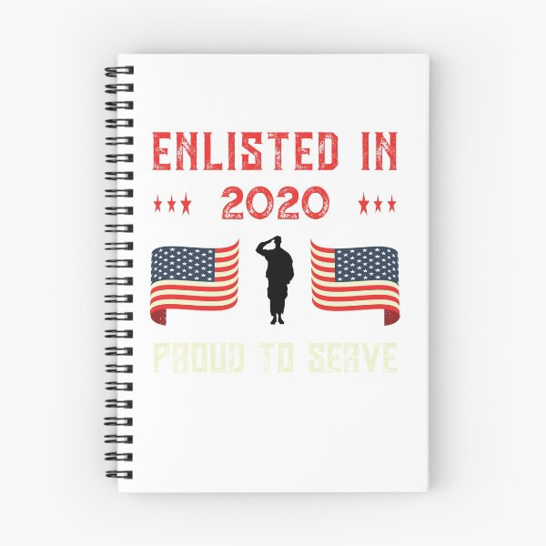 Item preview, Enlisted 2020 Military Proud Active Duty Quote American Flag Premium design designed and sold by CreatedByHeidi.