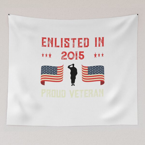 Item preview, Veteran Enlisted 2015 Quote Proud Vet American Flag Served Premium design designed and sold by CreatedByHeidi.