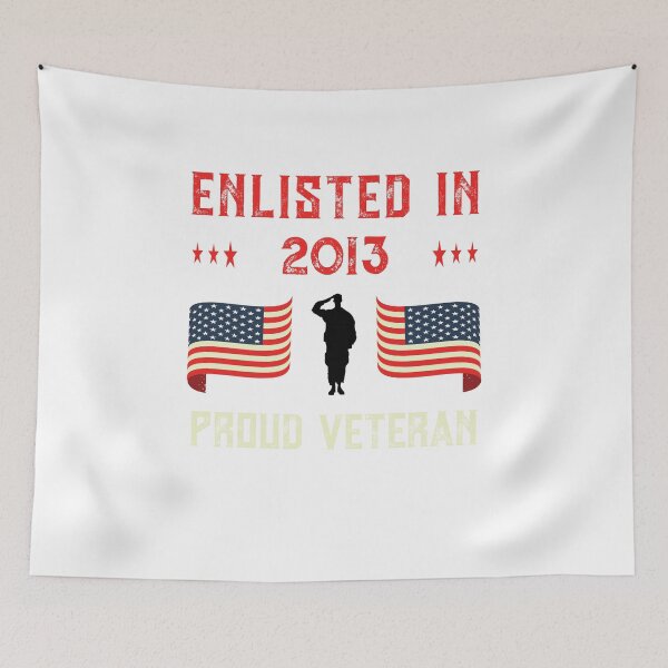Item preview, Veteran Enlisted 2013 Quote Proud Vet American Flag Served Premium design designed and sold by CreatedByHeidi.