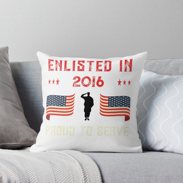 Item preview, Enlisted 2016 Military Proud Active Duty Quote American Flag design designed and sold by CreatedByHeidi.