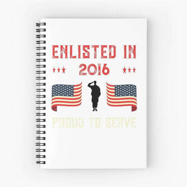 Item preview, Enlisted 2016 Military Proud Active Duty Quote American Flag design designed and sold by CreatedByHeidi.