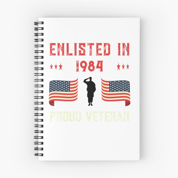 Item preview, Veteran Enlisted 1984 Quote Proud Vet American Flag Served design designed and sold by CreatedByHeidi.