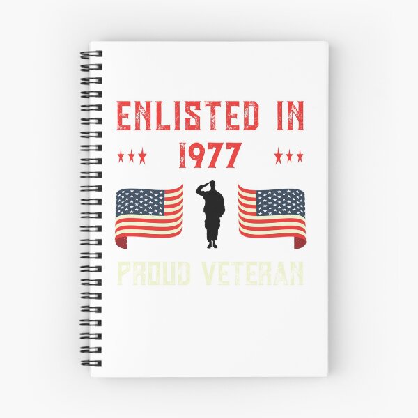 Item preview, Veteran Enlisted 1977 Quote Proud Vet American Flag Served design designed and sold by CreatedByHeidi.