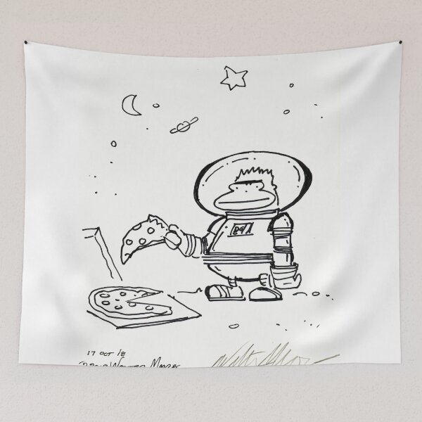 Item preview, Space Ape Holds Pizza Slice. designed and sold by Walter Moore.