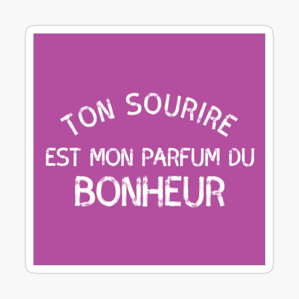 Impression Sur Toile Ton Sourire Est Mon Parfum Du Bonheur Par Medly Redbubble