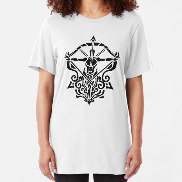 Zodiac Sign Sagitarius Black Slim Fit T-Shirt