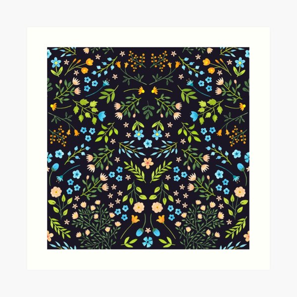Watercolor flowers Art Print