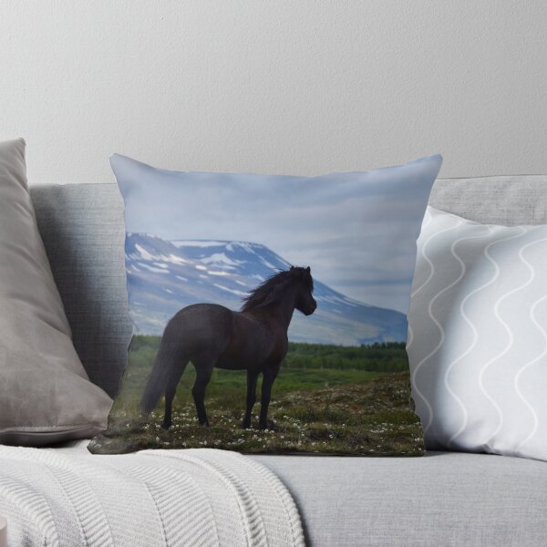 Item preview, Icelandic horse looking out over his summer field designed and sold by elisainiceland.