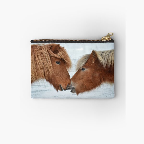 Item preview, Icelandic horses greeting each other designed and sold by elisainiceland.