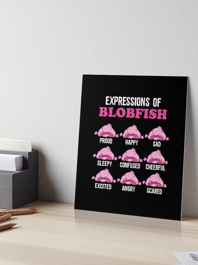 Expressions of Blobfish, Funny Ugly Fish Meme Postcard for Sale by  BornDesign