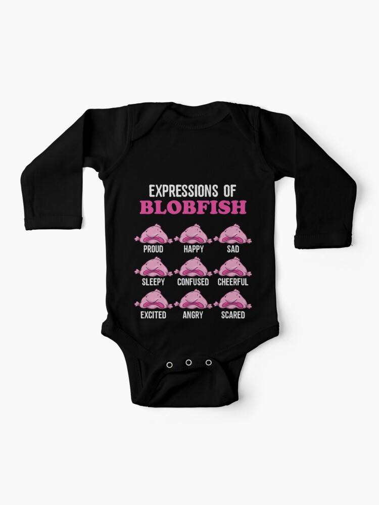 Anatomy Of A Blobfish, Funny Ugly Fish Meme Baby One-Piece for Sale by  BornDesign