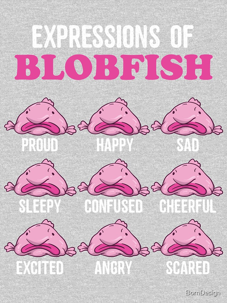 Expressions of Blobfish, Funny Ugly Fish Meme Kids Pullover Hoodie for  Sale by BornDesign